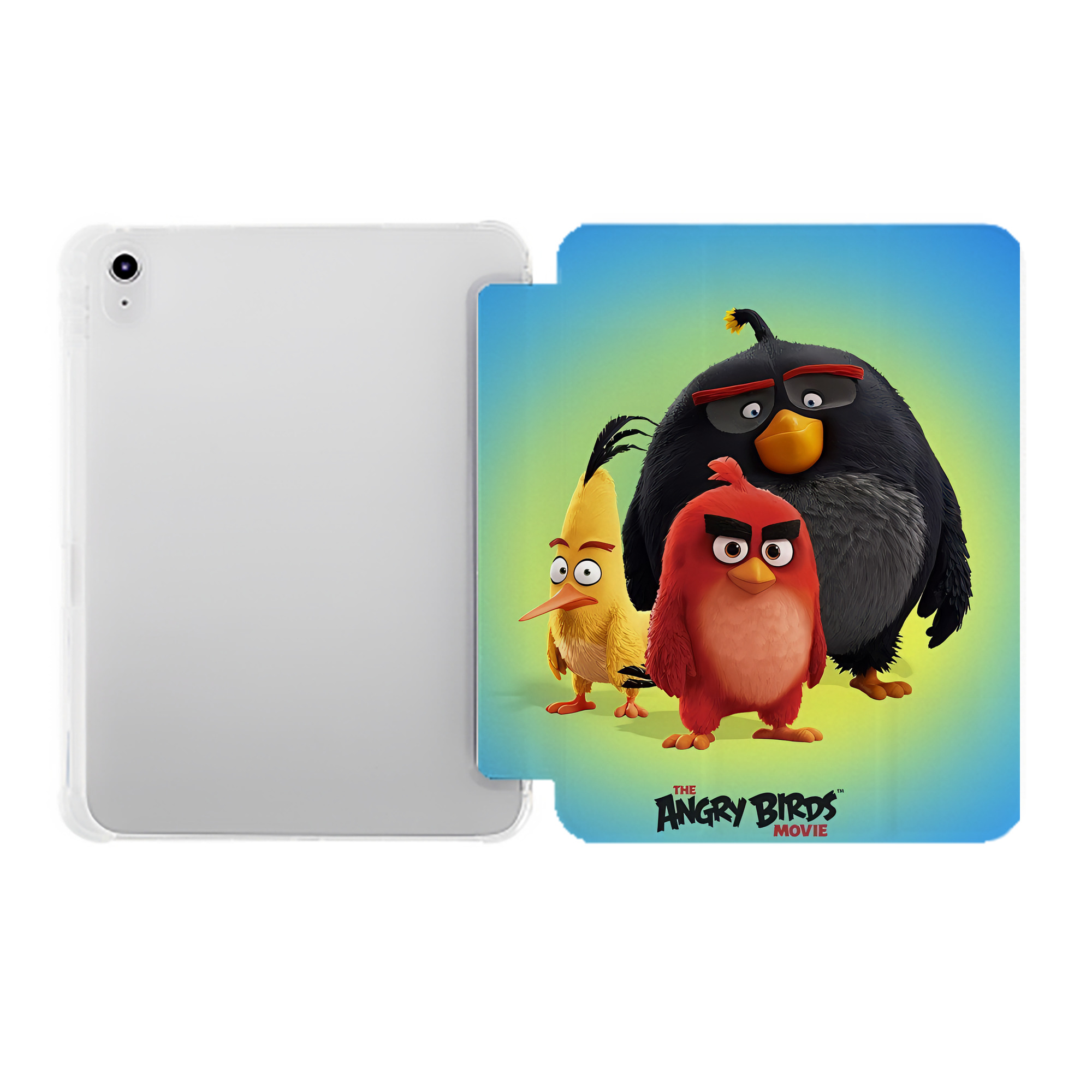 （画像用） Angry Birds アングリーバード IPad ケース ペン収納付き 三つ折りスタンド PUレザー×シリコン 対応機種9.5/10.5/10.9インチ